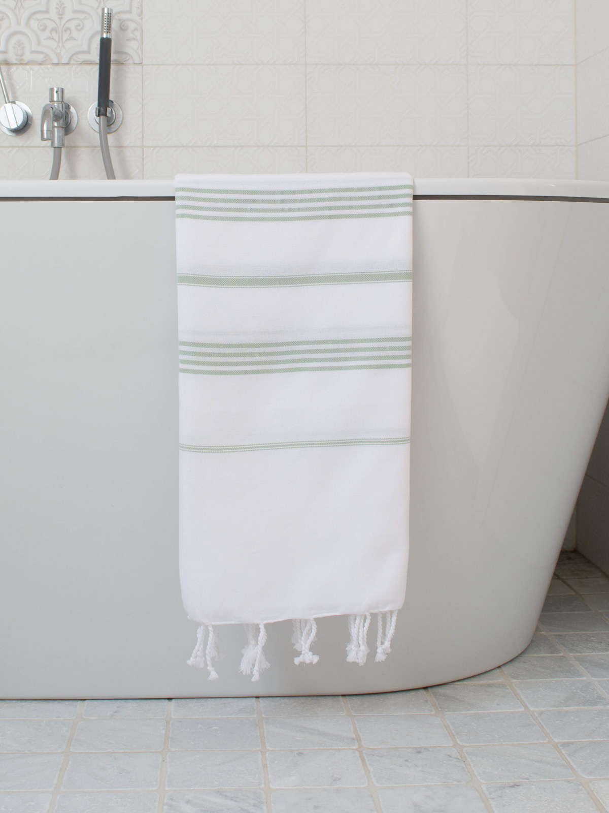 hammam towel white/sage